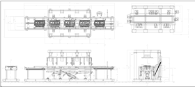 Seat Frame Resistance Welder with 5 Station Transfer